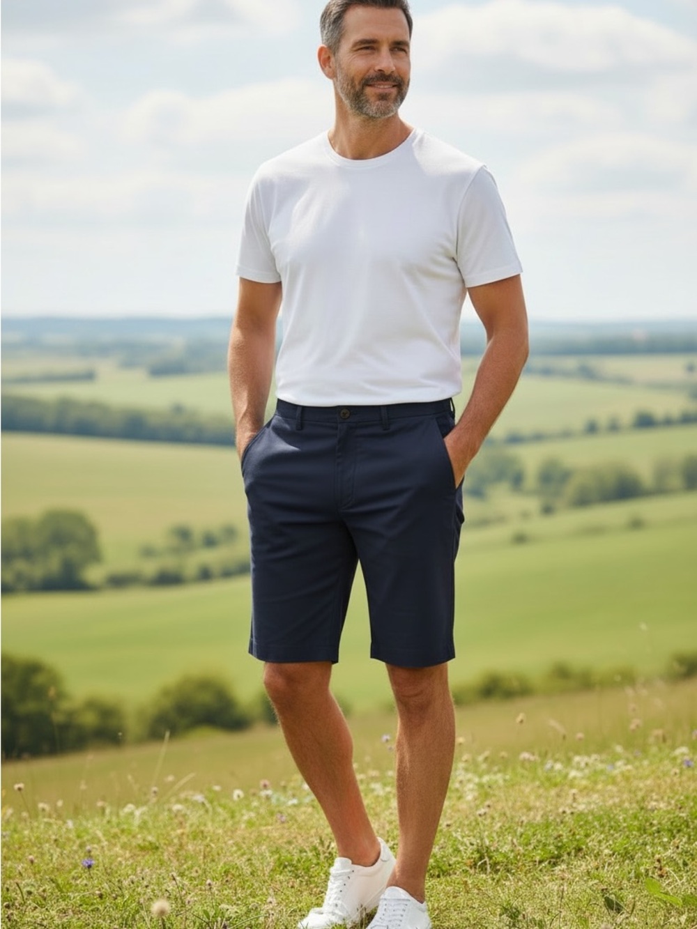 Haggar Men's Navy Performance Shorts - w34